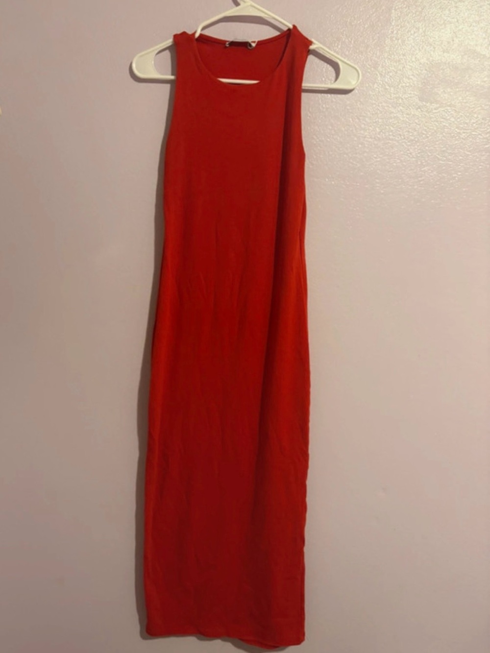 Classic Zara Red Long Sleeveless Dress